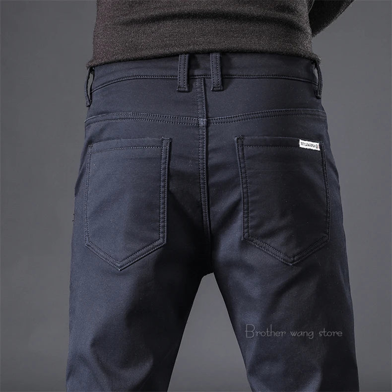 Winter New Warm Thick Casual Pants Business Fashion