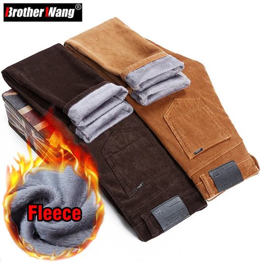 4 Colors Winter Men's Warm Casual Pants