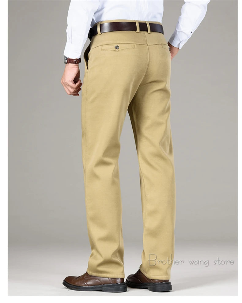 5 Colors Winter Men's Warm Fleece Casual Pants