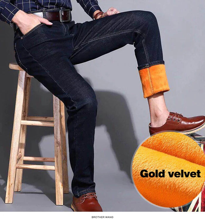 New Winter Casual Men Plush Wool Slim Fit Business