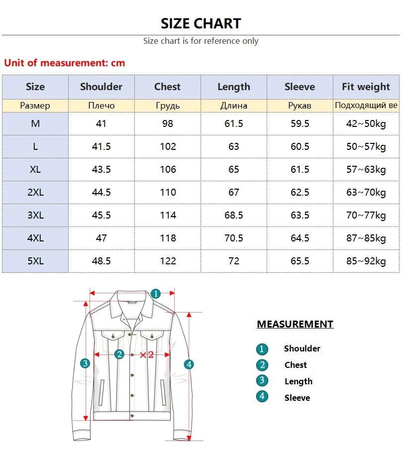 Winter Jean Jackets Men Warm Denim Coats