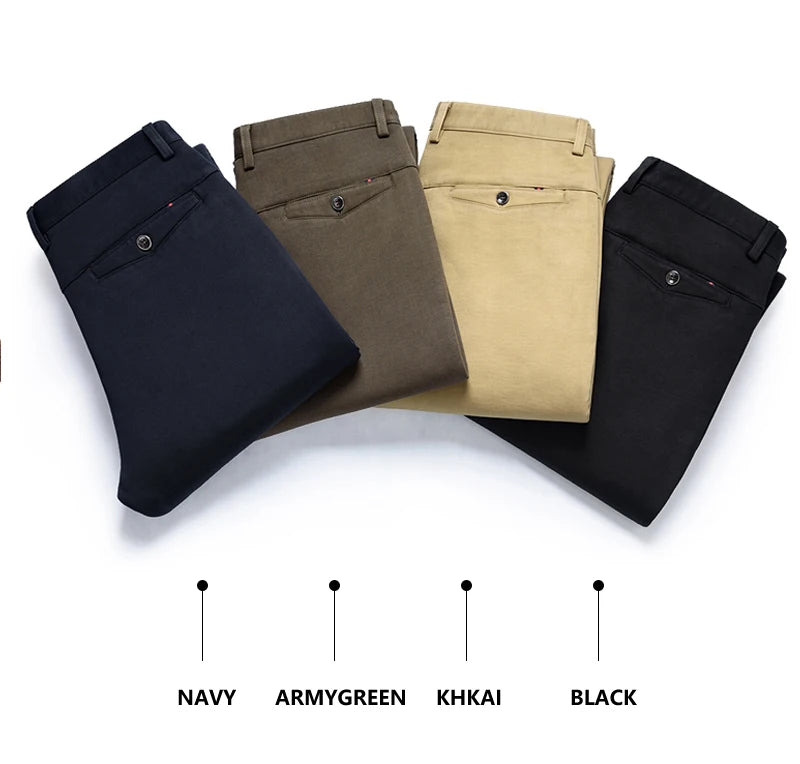 5 Colors Winter Men's Warm Fleece Casual Pants