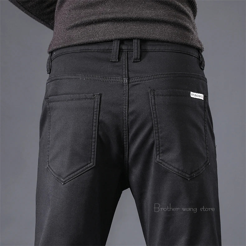 Winter New Warm Thick Casual Pants Business Fashion