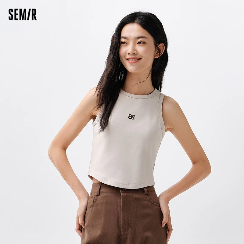 Semir 2024 Vest Women Fashion Printed Inner Suspender Simple Casual Sweet Spicy Style Top Slimming Vests