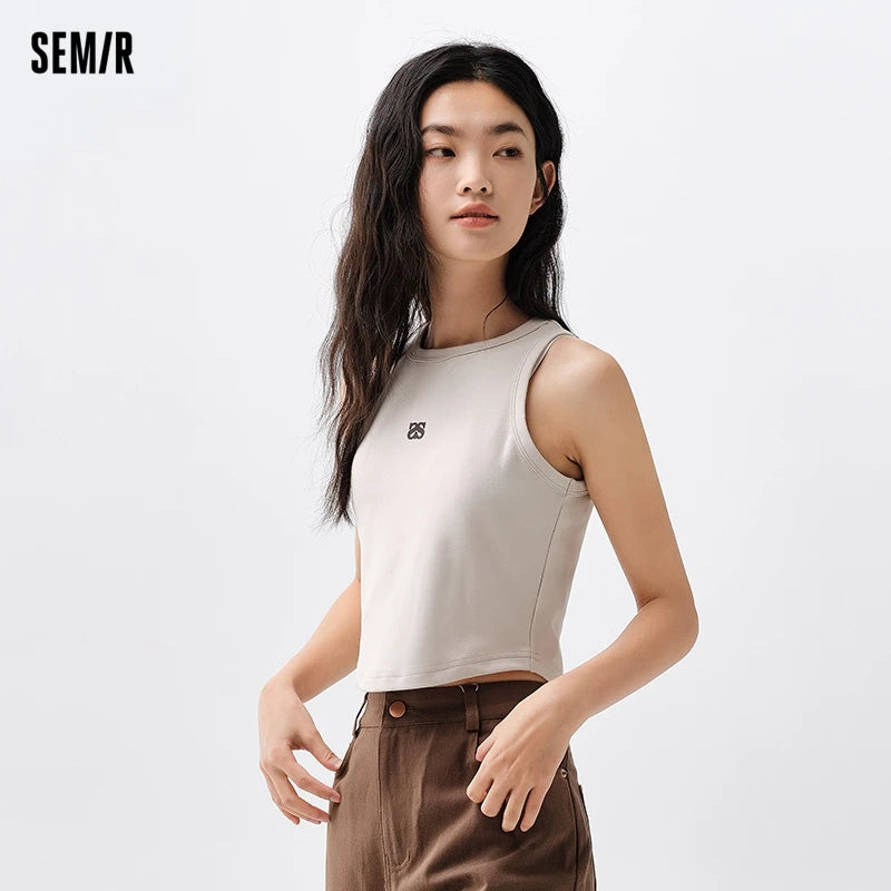 Semir 2024 Vest Women Fashion Printed Inner Suspender Simple Casual Sweet Spicy Style Top Slimming Vests