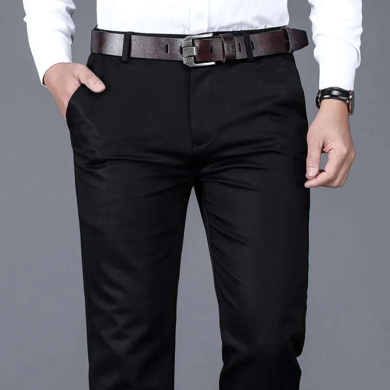 Classic Style Autumn Men's Regular Fit Dark Grey