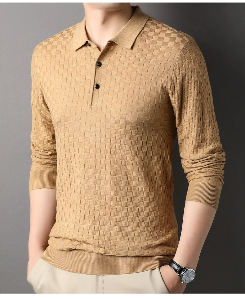 Autumn Men's Thin Knit Sweater Business Casual