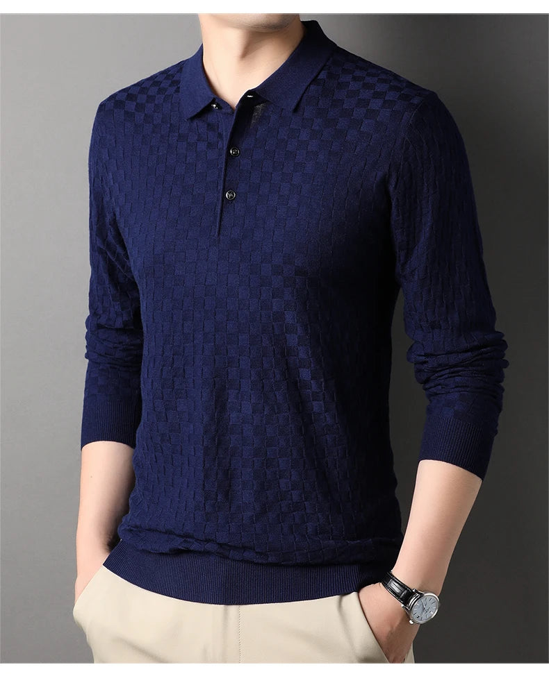 Autumn Men's Thin Knit Sweater Business Casual