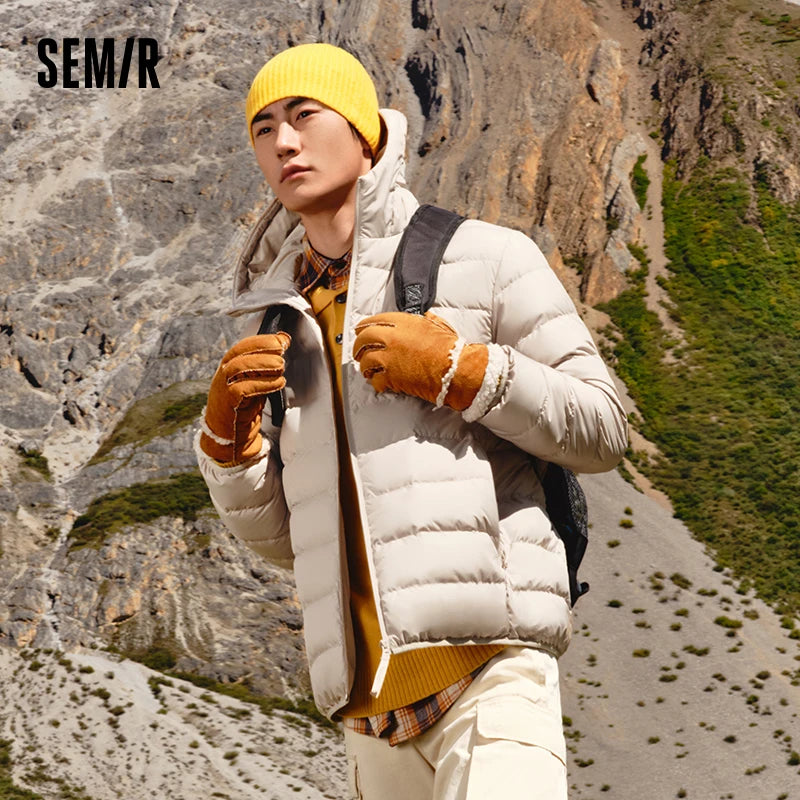 Semir Down Jacket Men 2023 Winter New Trendy Windproof Waterproof Lightweight Coat