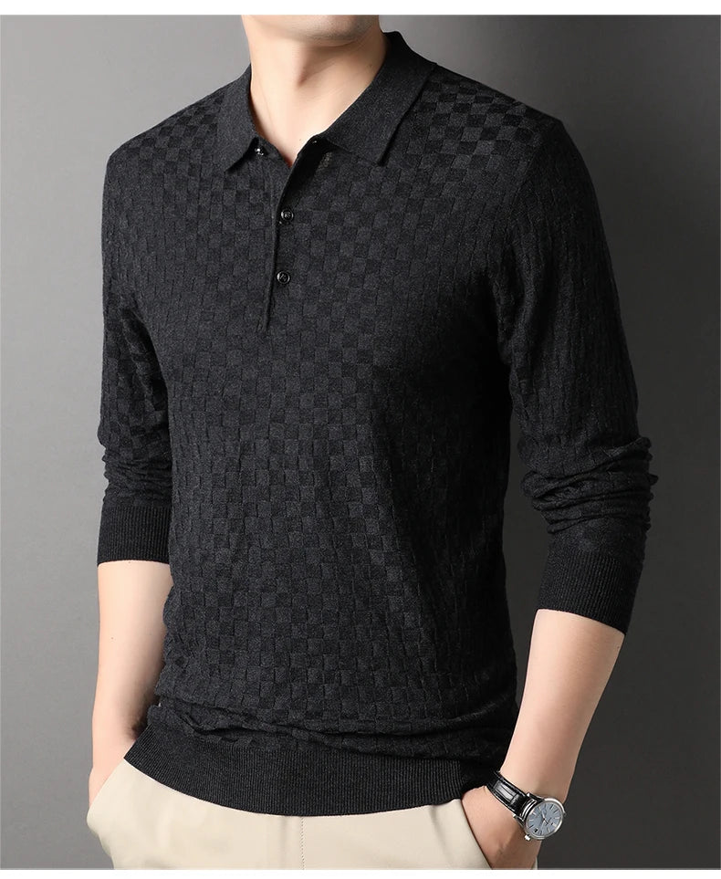 Autumn Men's Thin Knit Sweater Business Casual