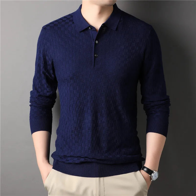 Autumn Men's Thin Knit Sweater Business Casual