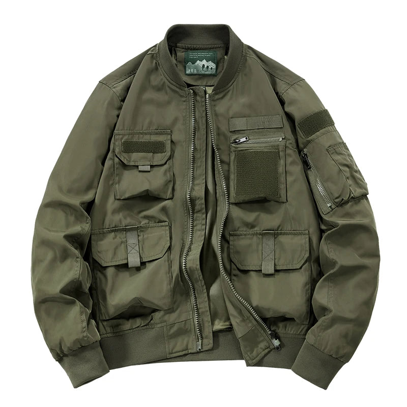 Spring And Autumn Men's New Multifunctional Military Cross-Country Jacket With Large Pockets Casual Fashion Men's Clothing