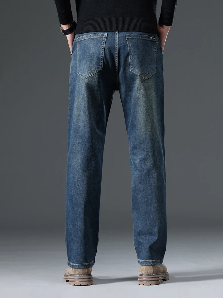 Autumn New Men's Straight Stretch Vintage Jeans