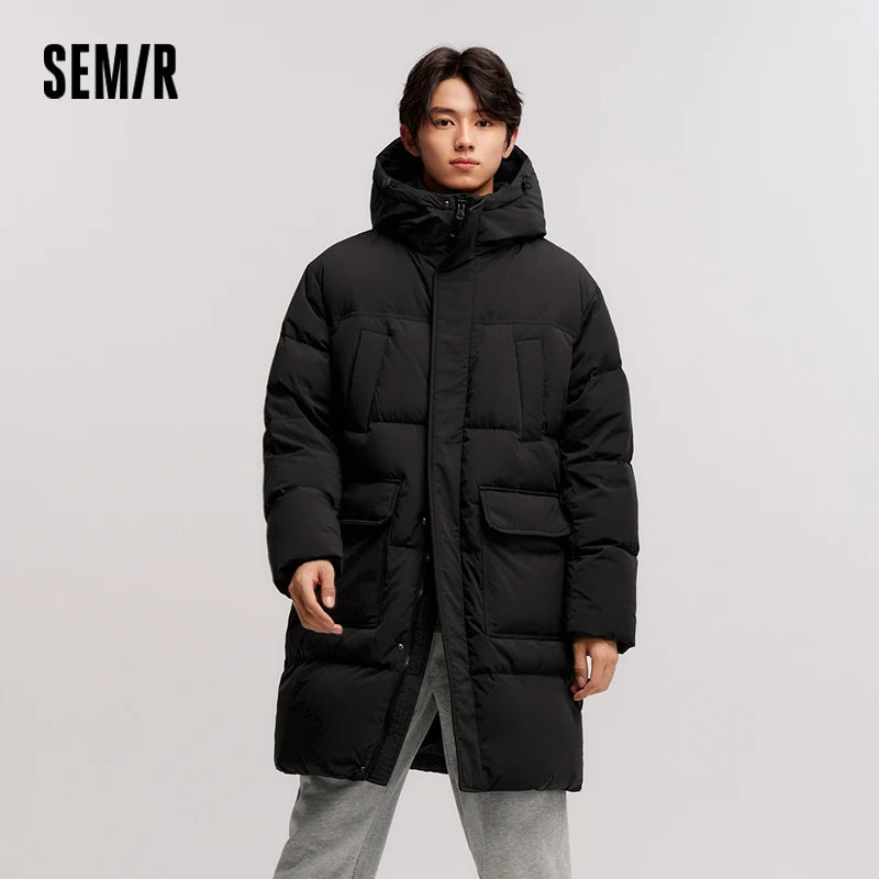 Semir Down Jacket Men 2024 New Waterproof Thick Outerwear Long Length Winter Clothing Couple