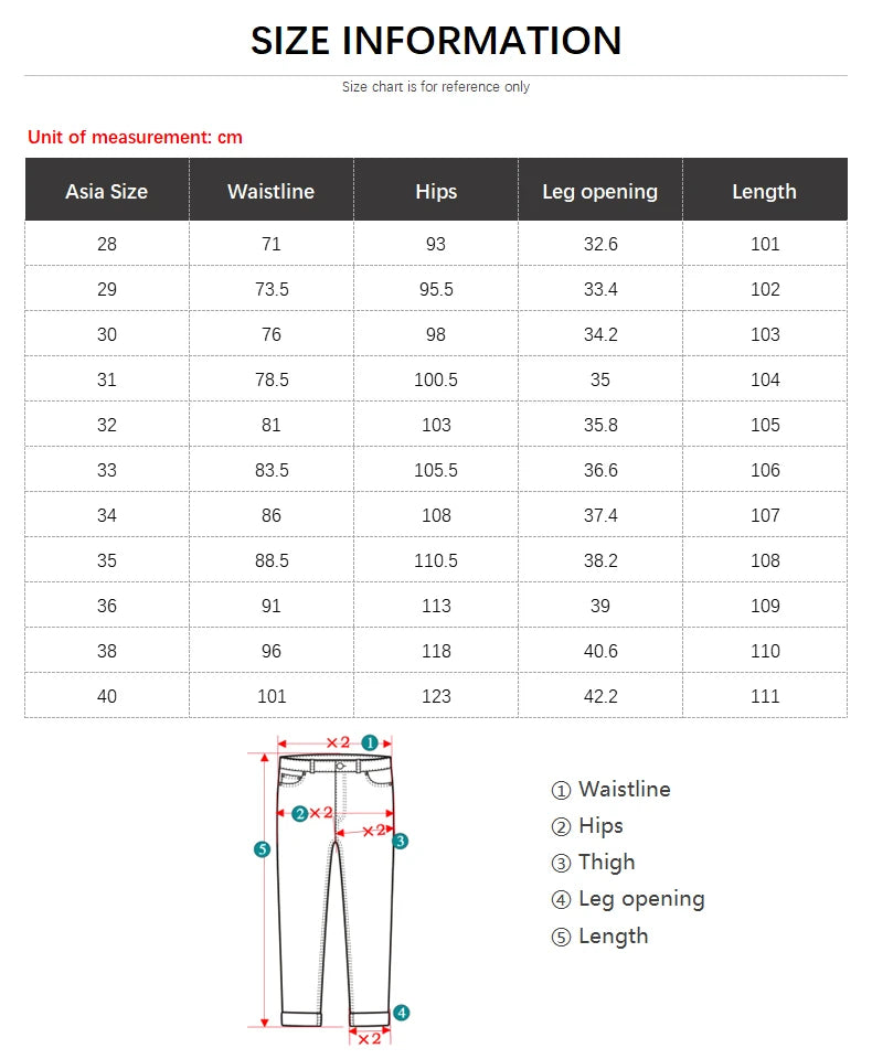 2025 Winter New Men Warm Slim Jeans Elasticity