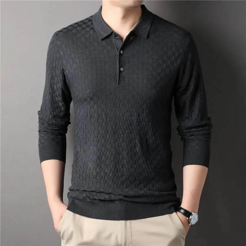 Autumn Men's Thin Knit Sweater Business Casual