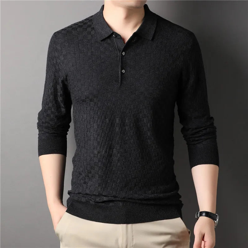 Autumn Men's Thin Knit Sweater Business Casual