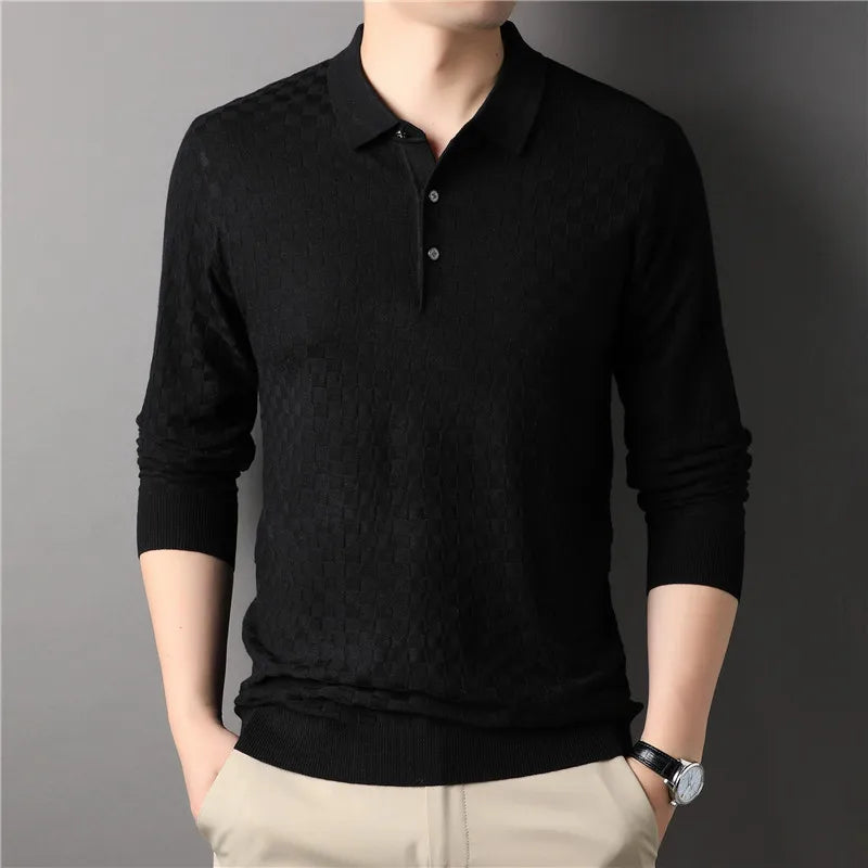 Autumn Men's Thin Knit Sweater Business Casual