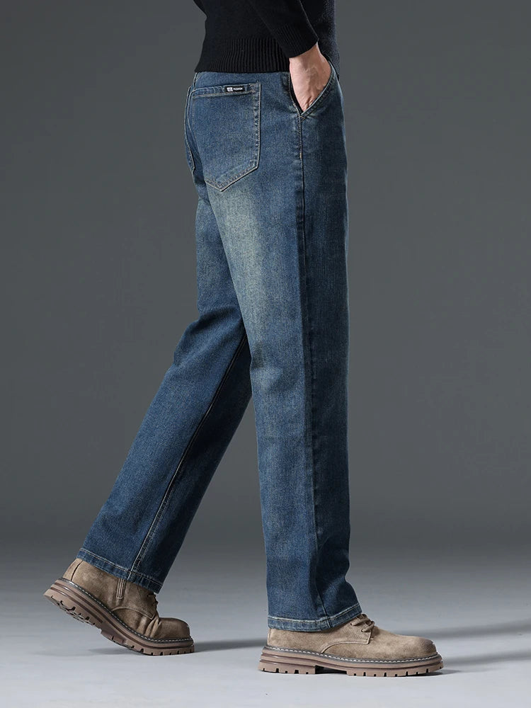 Autumn New Men's Straight Stretch Vintage Jeans