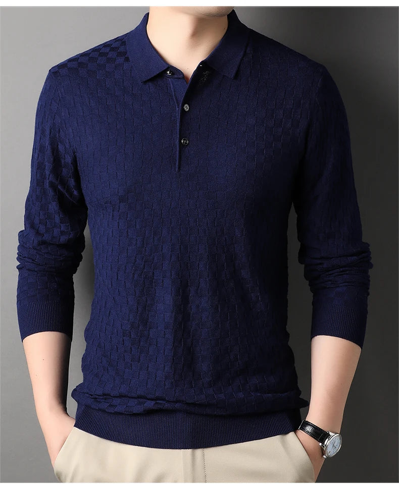 Autumn Men's Thin Knit Sweater Business Casual