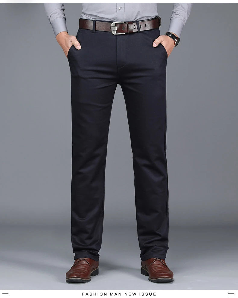 Classic Style Autumn Men's Regular Fit Dark Grey