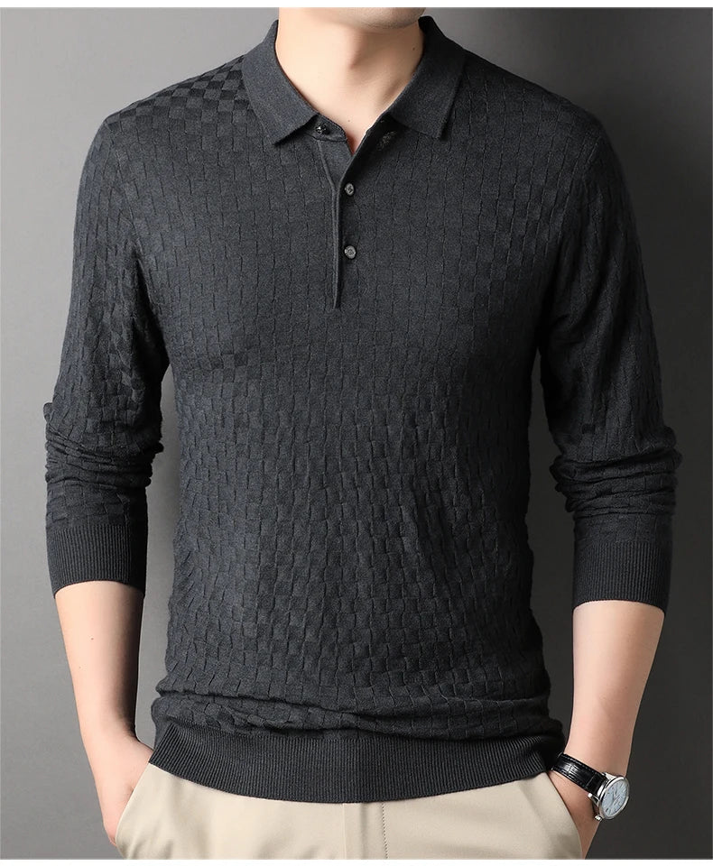 Autumn Men's Thin Knit Sweater Business Casual