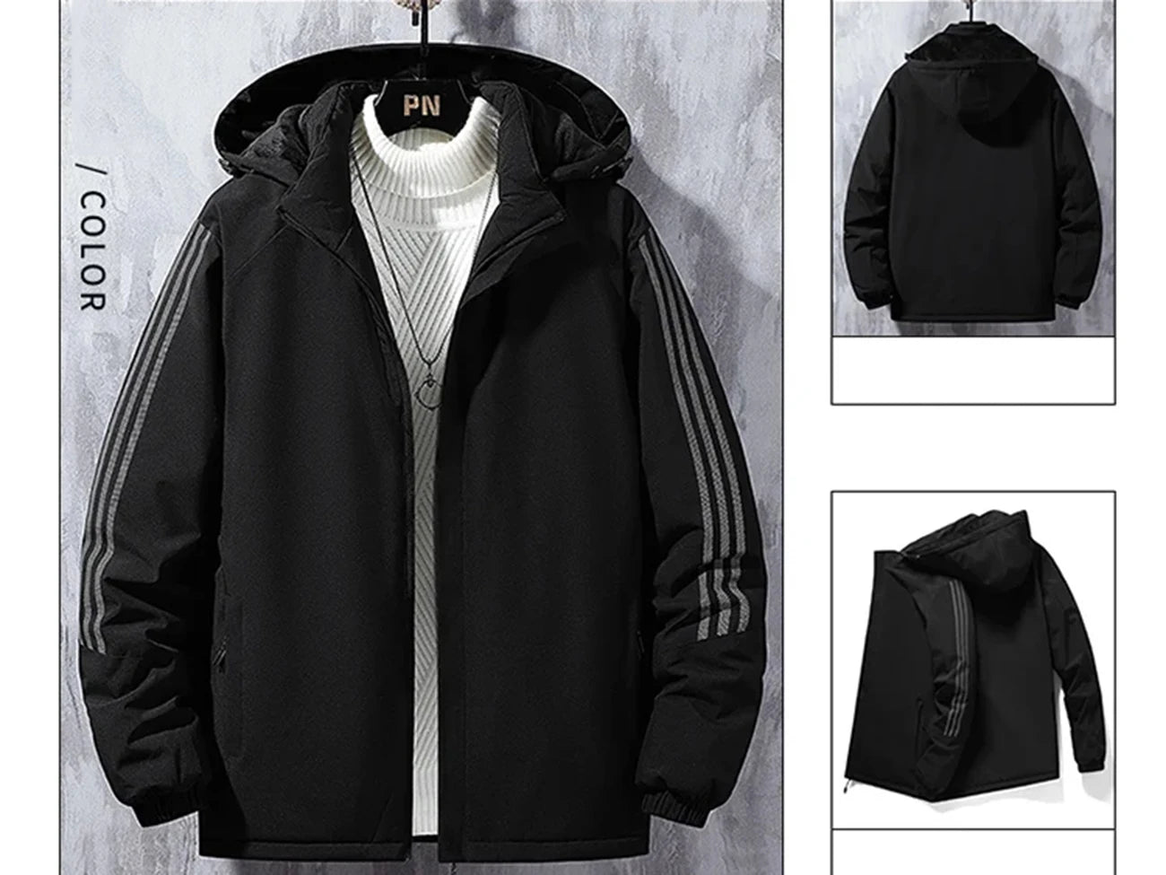 Fleece Jacket Men 2024 New Comfortable Fashion Autumn Winter Sports Leisure Fleece Thick Coat Large Size Hooded Quilted Coat