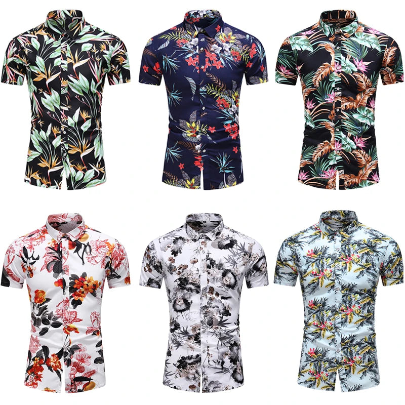 Plus Size 5XL 6XL 7XL Men's Hawaiian Shirt 2023 Summer New Fashion Casual Printing Short Sleeve Flower Shirt Male Brand Clothes