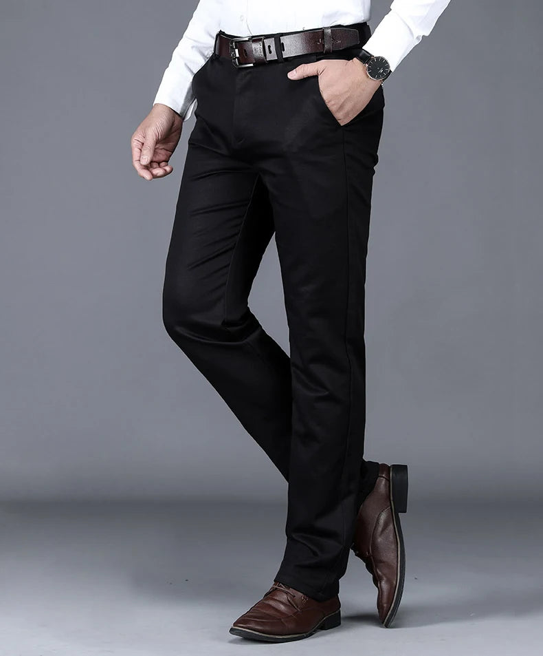 Classic Style Autumn Men's Regular Fit Dark Grey