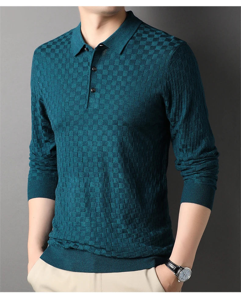 Autumn Men's Thin Knit Sweater Business Casual