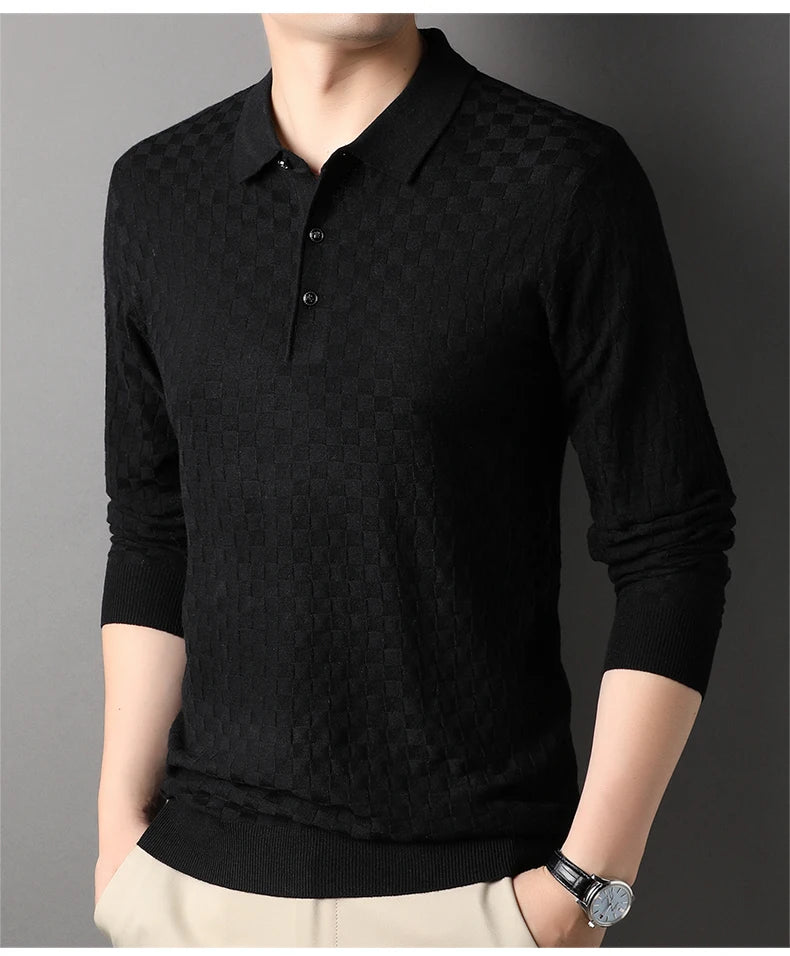 Autumn Men's Thin Knit Sweater Business Casual