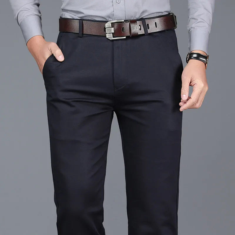 Classic Style Autumn Men's Regular Fit Dark Grey