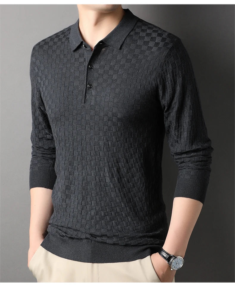 Autumn Men's Thin Knit Sweater Business Casual