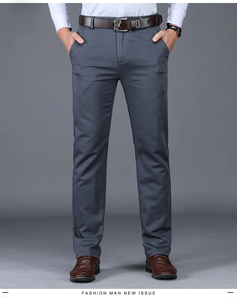 Classic Style Autumn Men's Regular Fit Dark Grey