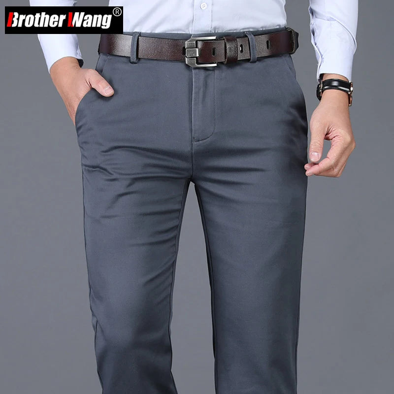 Classic Style Autumn Men's Regular Fit Dark Grey