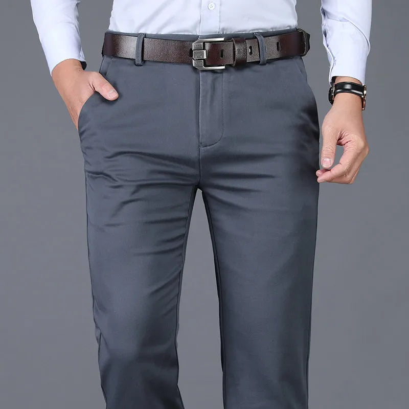 Classic Style Autumn Men's Regular Fit Dark Grey