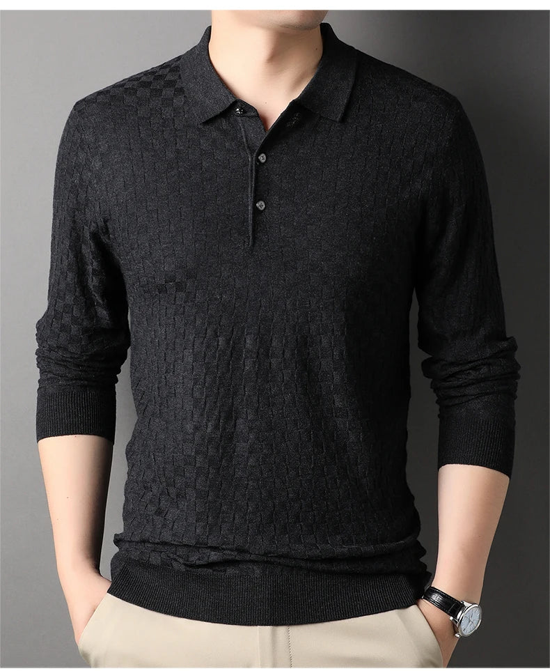 Autumn Men's Thin Knit Sweater Business Casual