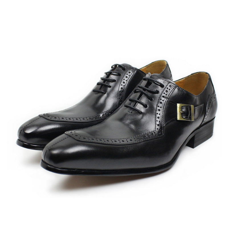 Genuine Leather Business Office Formal Wear High-end Casual Men's Leather Shoes